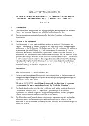 Explanatory Memorandum to the Ecodesign for Energy-Related Products and Energy Information (Amendment) (EU Exit) Regulations 2019. SI 2019/539