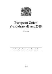 European Union (Withdrawal) Act 2018