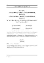 Waste (Miscellaneous Amendments) (Northern Ireland) (EU Exit) Regulations 2019 (Including correction slip dated June 2019)