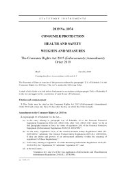 Consumer Rights Act 2015 (Enforcement) (Amendment) Order 2019