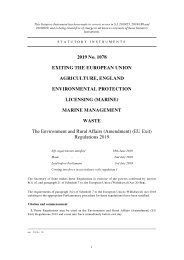 Environment and Rural Affairs (Amendment) (EU Exit) Regulations 2019