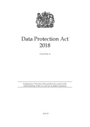 Data Protection Act 2018 (Including correction slip dated August 2019)