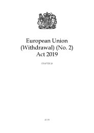 European Union (Withdrawal) (No. 2) Act 2019