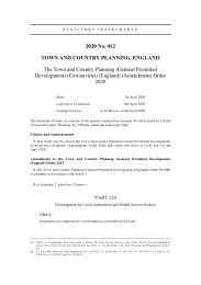 Town and Country Planning (General Permitted Development) (Coronavirus) (England) (Amendment) Order 2020