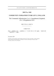 Community Infrastructure Levy (Amendment) (England) (No.2) Regulations 2019 (Includes correction slip issued November 2019)