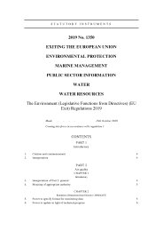 Environment (Legislative Functions from Directives) (EU Exit) Regulations 2019