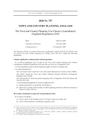 Town and Country Planning (Use Classes) (Amendment) (England) Regulations 2020