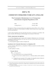 Community Infrastructure Levy (Coronavirus) (Amendment) (England) Regulations 2020
