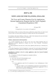 Town and Country Planning (Fees For Applications, Deemed Applications, Requests And Site Visits) (England) (Amendment) Regulations 2020