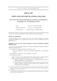 Town and Country Planning (Use Classes) (Amendment) (England) (No.2) Regulations 2020