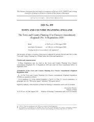 Town and Country Planning (Use Classes) (Amendment) (England) (No.3) Regulations 2020