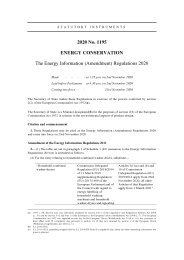 Energy Information (Amendment) Regulations 2020