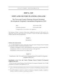 Town and Country Planning (General Permitted Development) (England) (Amendment) Regulations 2020