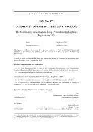Community Infrastructure Levy (Amendment) (England) Regulations 2021
