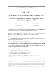 Energy Performance of Buildings (England and Wales) (Amendment) Regulations 2021