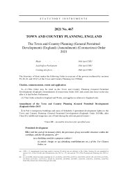 Town and Country Planning (General Permitted Development) (England) (Amendment) (Coronavirus) Order 2021