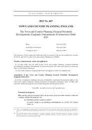 Town and Country Planning (General Permitted Development) (England) (Amendment) (Coronavirus) Order 2021