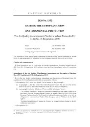 Air Quality (Amendment) (Northern Ireland Protocol) (EU Exit) (No.2) Regulations 2020
