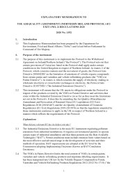 Explanatory Memorandum to the Air Quality (Amendment) (Northern Ireland Protocol) (EU Exit) (No.2) Regulations 2020. SI 2020/1352
