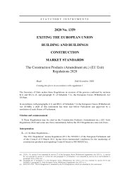 Construction Products (Amendment etc.) (EU Exit) Regulations 2020
