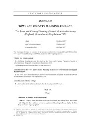 Town and Country Planning (Control of Advertisements) (England) (Amendment) Regulations 2021