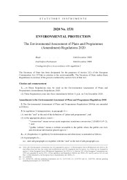 Environmental Assessment of Plans and Programmes (Amendment) Regulations 2020