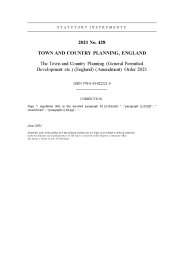 Town and Country Planning (General Permitted Development etc.) (England) (Amendment) Order 2021 (Includes correction slip dated June 2021)