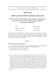 Town and Country Planning (Development Management Procedure and Section 62A Applications) (England) (Amendment) Order 2021