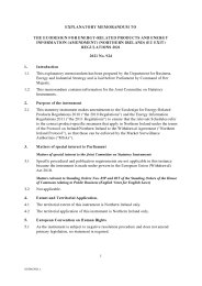 Explanatory Memorandum to the Ecodesign for Energy-Related Products and Energy Information (Amendment) (Northern Ireland) (EU Exit) Regulations 2021. SI 2021/924