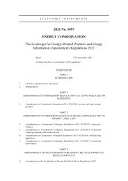 Ecodesign for Energy-Related Products and Energy Information (Amendment) Regulations 2021