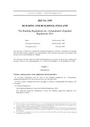Building Regulations etc. (Amendment) (England) Regulations 2021