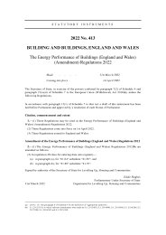 Energy Performance of Buildings (England and Wales) (Amendment) Regulations 2022