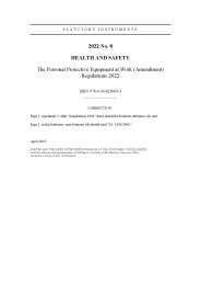Correction slip to Personal Protective Equipment at Work (Amendment) Regulations 2022
