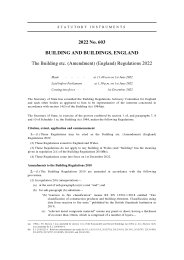 Building etc. (Amendment) (England) Regulations 2022