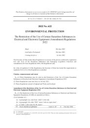 Restriction of the Use of Certain Hazardous Substances in Electrical and Electronic Equipment (Amendment) Regulations 2022