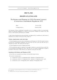Business and Planning Act 2020 (Pavement Licences) (Coronavirus) (Amendment) Regulations 2022