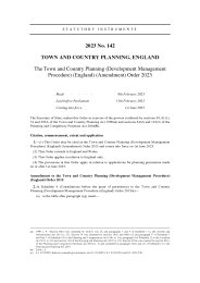Town and Country Planning (Development Management Procedure) (England) (Amendment) Order 2023