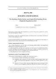 Building (Public Bodies and Higher-Risk Building Work) (England) Regulations 2023