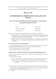 Environmental Offences (Fixed Penalties) (Amendment) (England) Regulations 2023