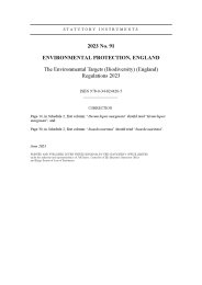 Environmental Targets (Biodiversity) (England) Regulations 2023 (Includes correction slip dated June 2023)