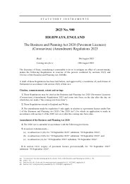 Business and Planning Act 2020 (Pavement Licences) (Coronavirus) (Amendment) Regulations 2023