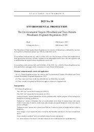 Environmental Targets (Woodland and Trees Outside Woodland) (England) Regulations 2023