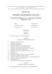 Building Regulations etc. (Amendment) (England) Regulations 2023