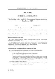 Building Safety Act 2022 (Consequential Amendments etc.) Regulations 2023
