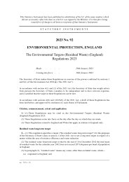 Environmental Targets (Residual Waste) (England) Regulations 2023