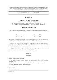 Environmental Targets (Water) (England) Regulations 2023