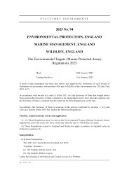 Environmental Targets (Marine Protected Areas) (England) Regulations 2023
