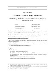 Building (Restricted Activities and Functions) (England) Regulations 2023
