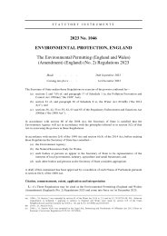 Environmental Permitting (England and Wales) (Amendment) (England) (No.2) Regulations 2023