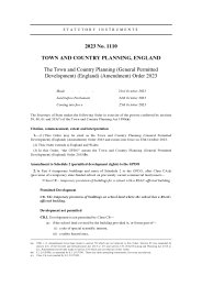Town and Country Planning (General Permitted Development) (England) (Amendment) Order 2023